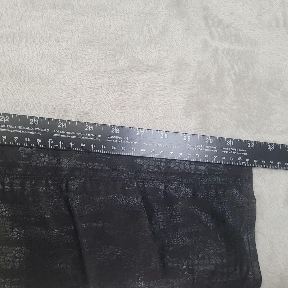 Rock & Republic Berlin Jeans Womens 6 Black Midrise Skinny Animal Print Stretch - Picture 7 of 13
